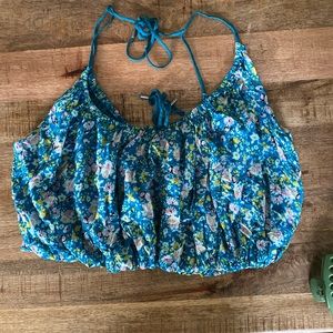 Free People floral crop top